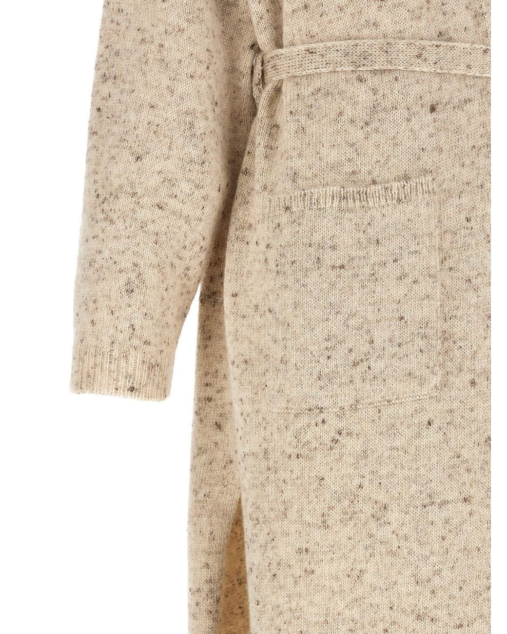 Fabiana Filippi Natural Mohair And Lurex Knit Cardigan