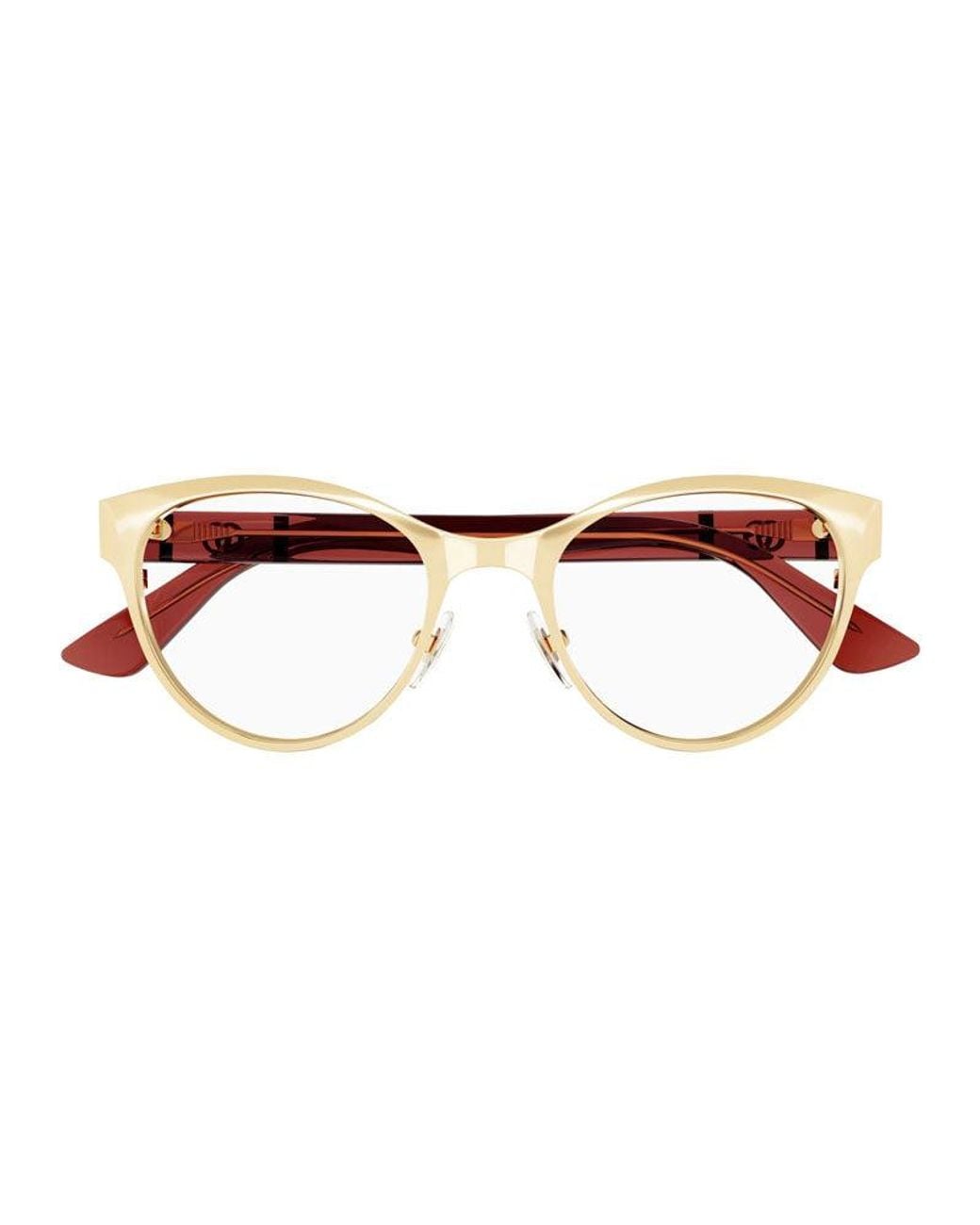 Gucci Brown Eyeglasses Cat Eye Full Rim, - Frame And Clear Demo Lenses Lens Gg1114O003 Sunglasses
