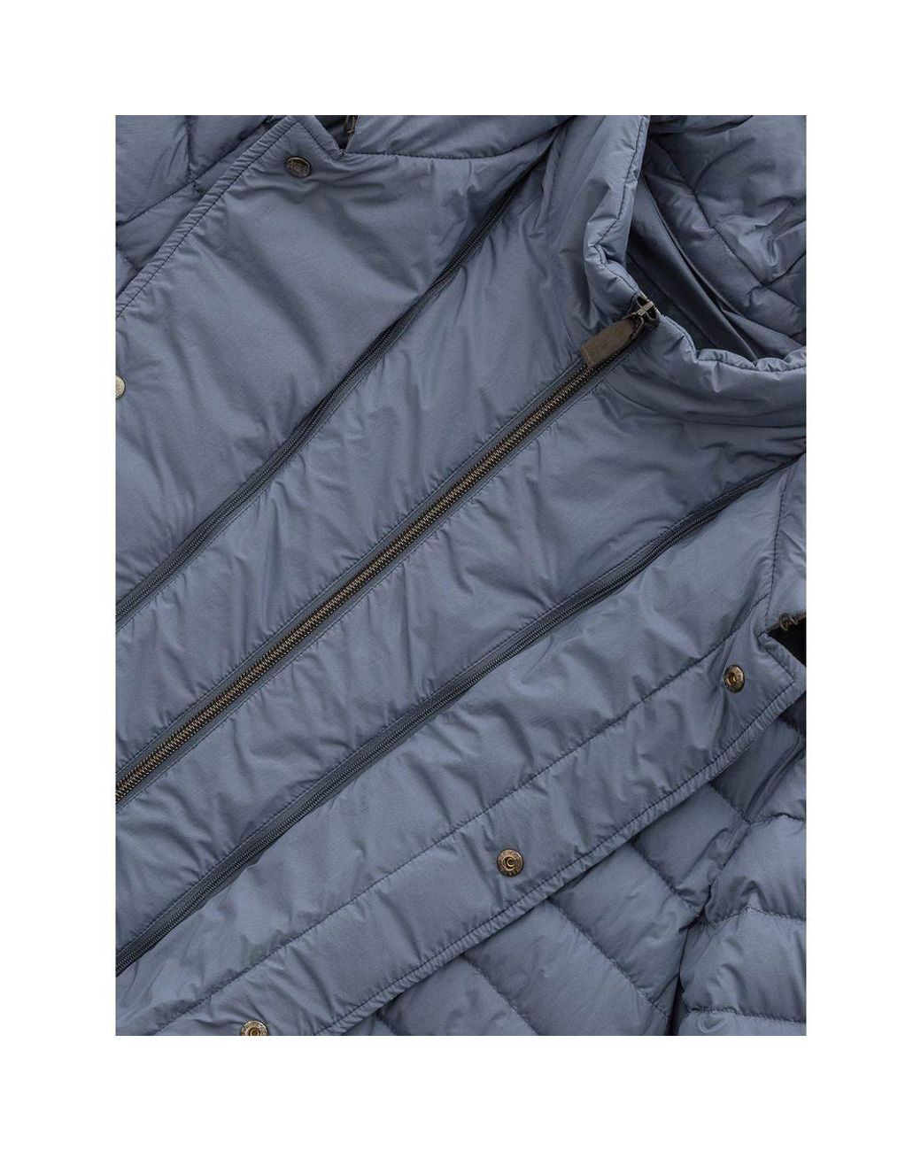 Herno Blue Long Padded Down Jacket for men