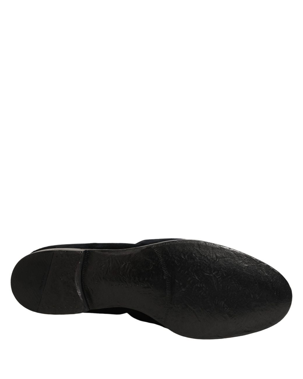 Dolce & Gabbana Black Suede Slip On Slippers Loafers Shoes Leather for men