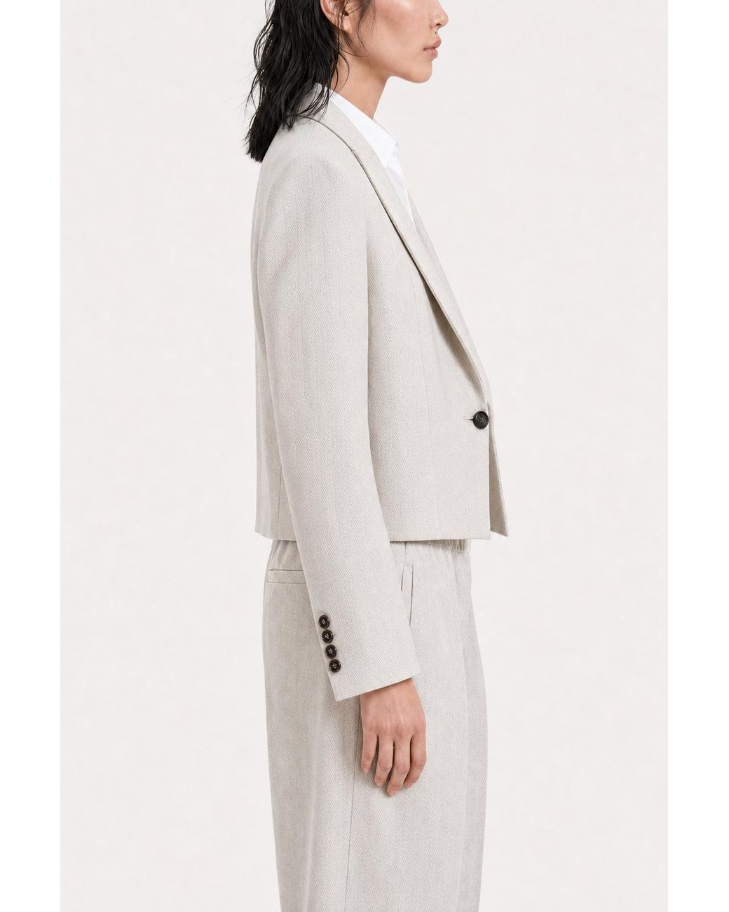 Brunello Cucinelli White Light Linen Blazer Clothing