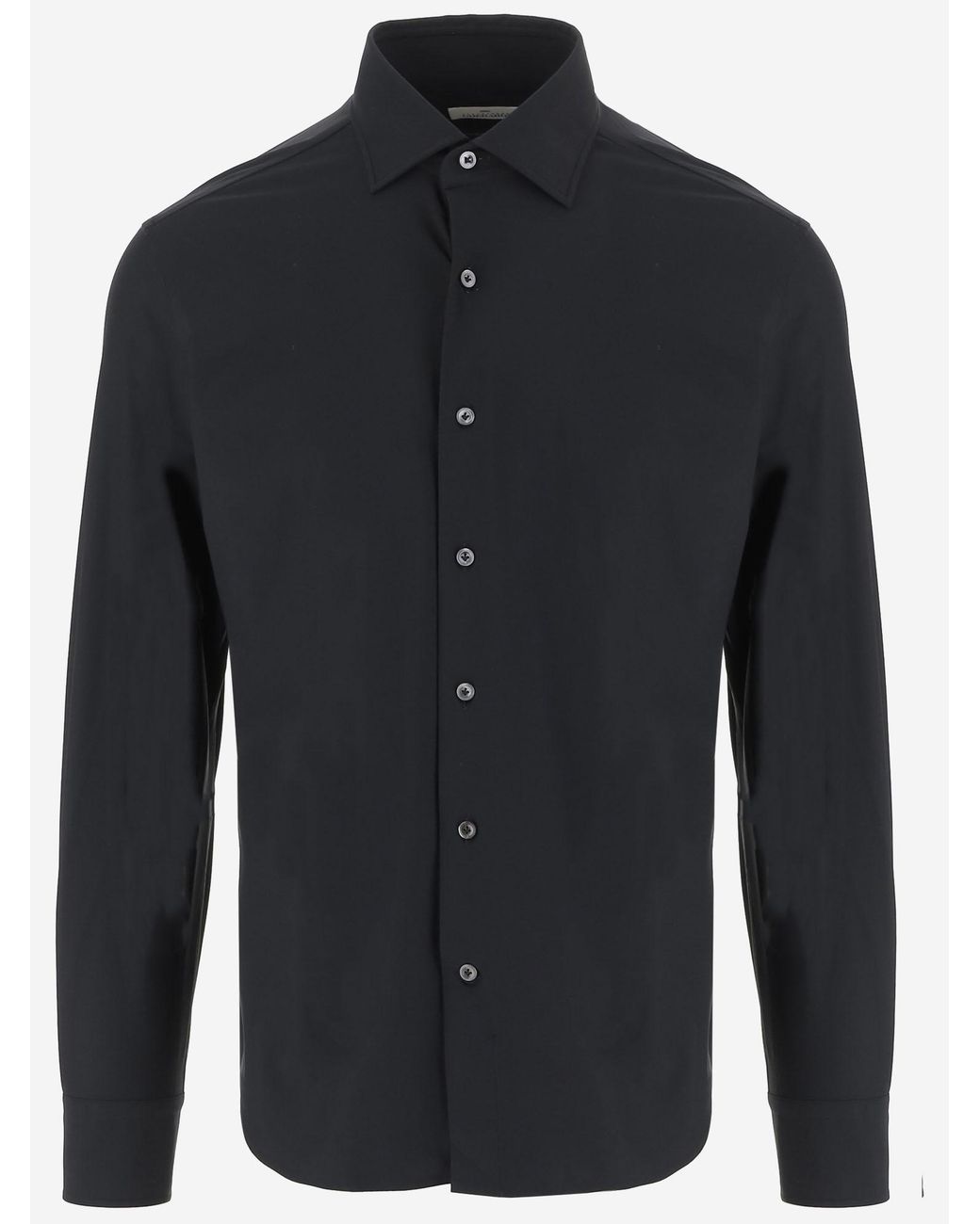 Alessandro Gherardi Blue Stretch Jersey Shirt Nylon Elastane for men