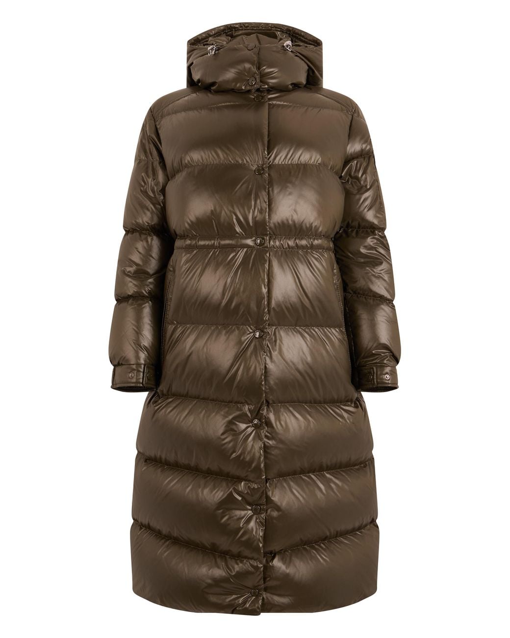 Moncler Brown Hooded Puffer Jacket Polyamide