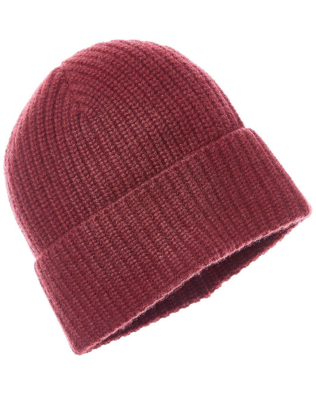 Brunello Cucinelli Red Barbera Wool Knit Beanie Hat for men