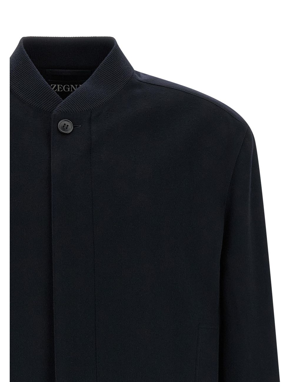 Zegna Blue Zegna Cashmere Bomber Jacket for men