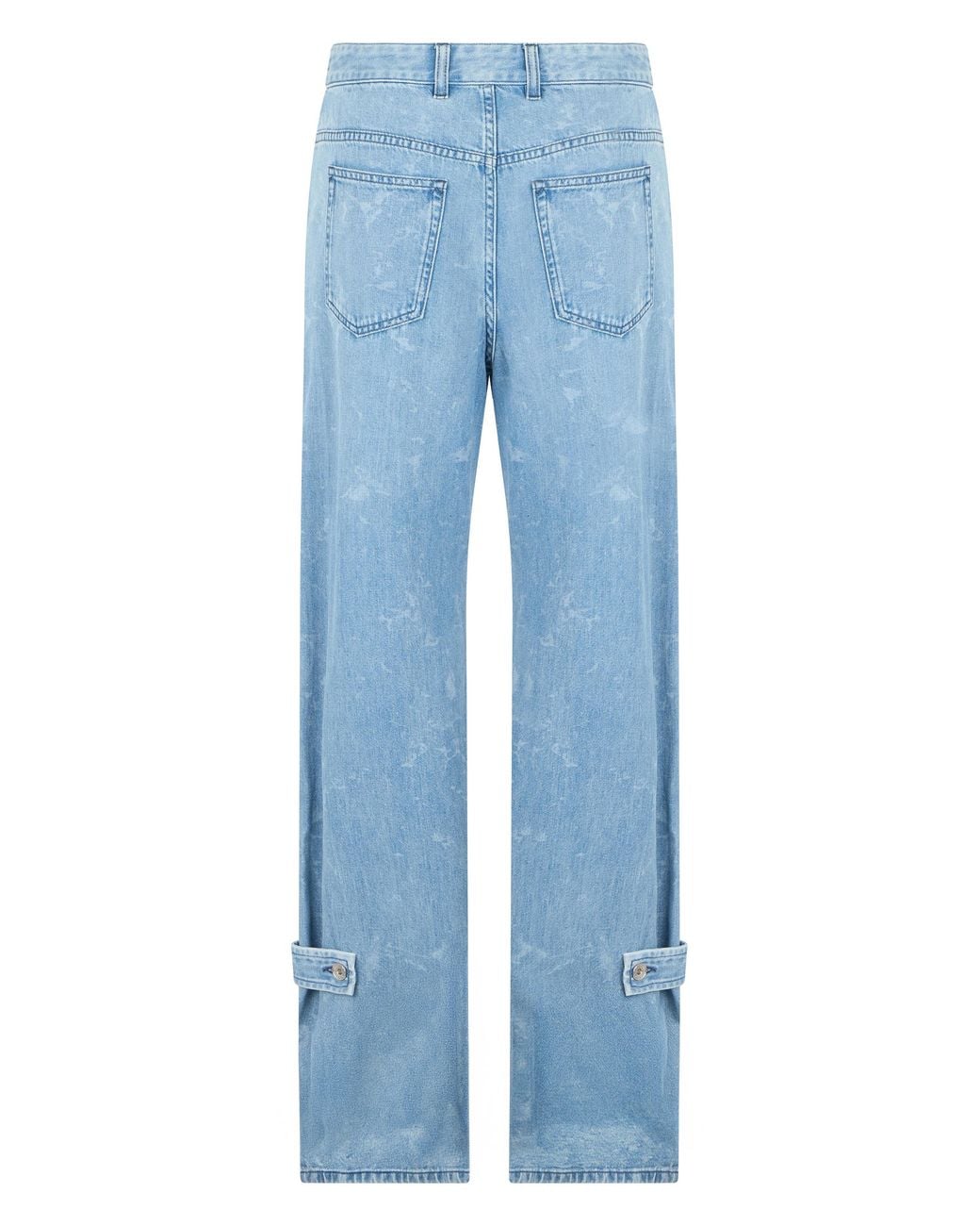 Rabanne Blue Straight-Leg Jeans Cotton