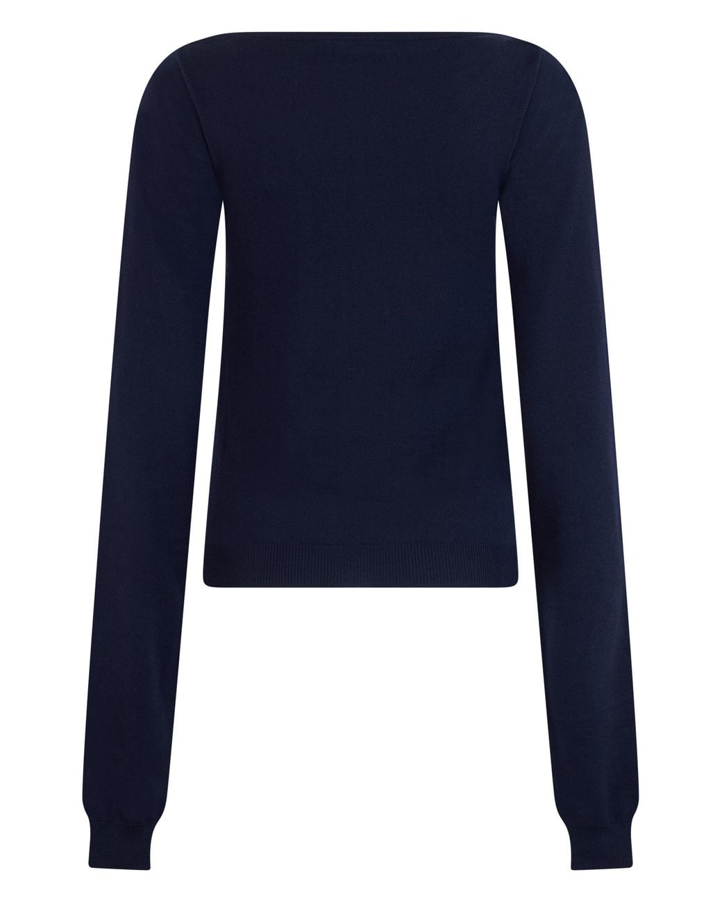 Miu Miu Blue Boat Neck Virgin Wool Sweater