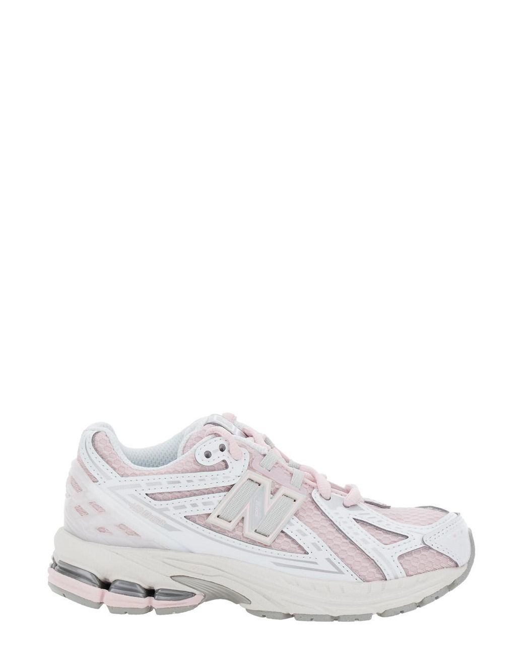 New Balance White Low Top Sneakers With Logo Detail Synthetic Fabric Trainers