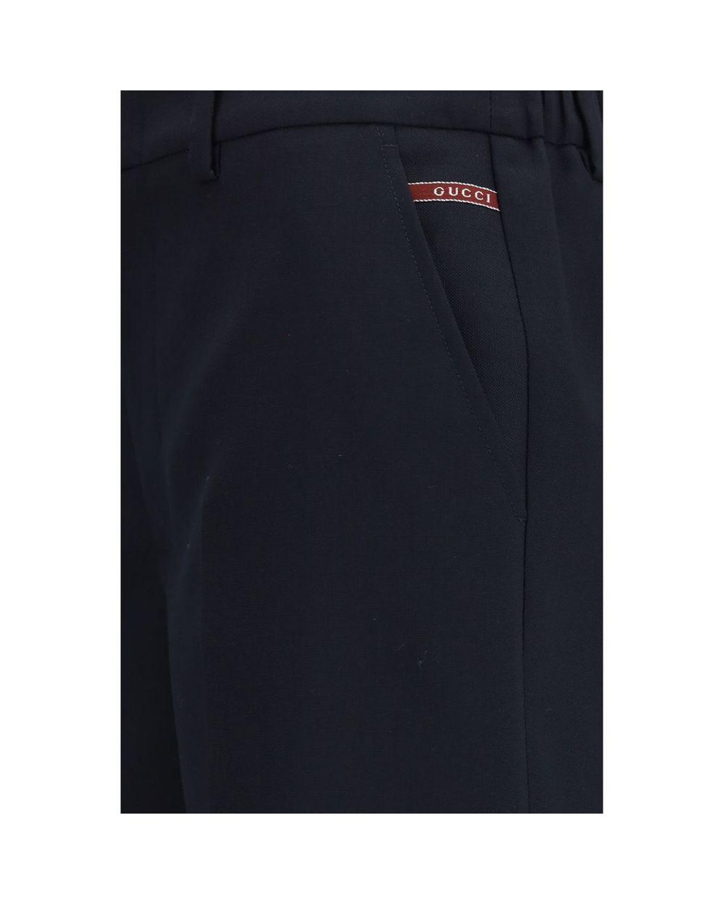 Gucci Blue Black Cotton Bermuda Shorts