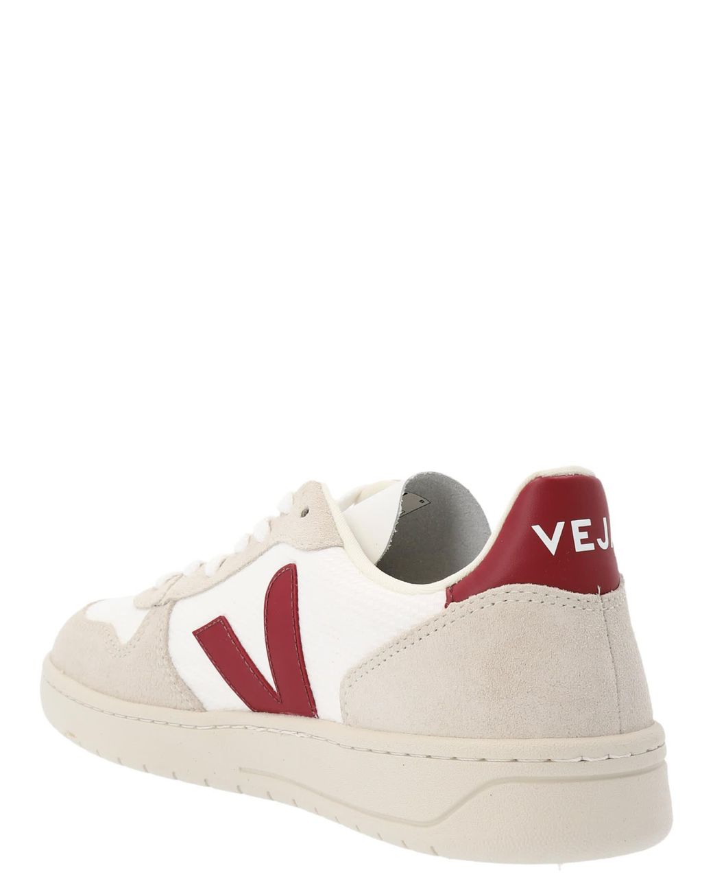 Veja Leather V-10 Sneakers in Bordeaux (Red) for Men | Lyst