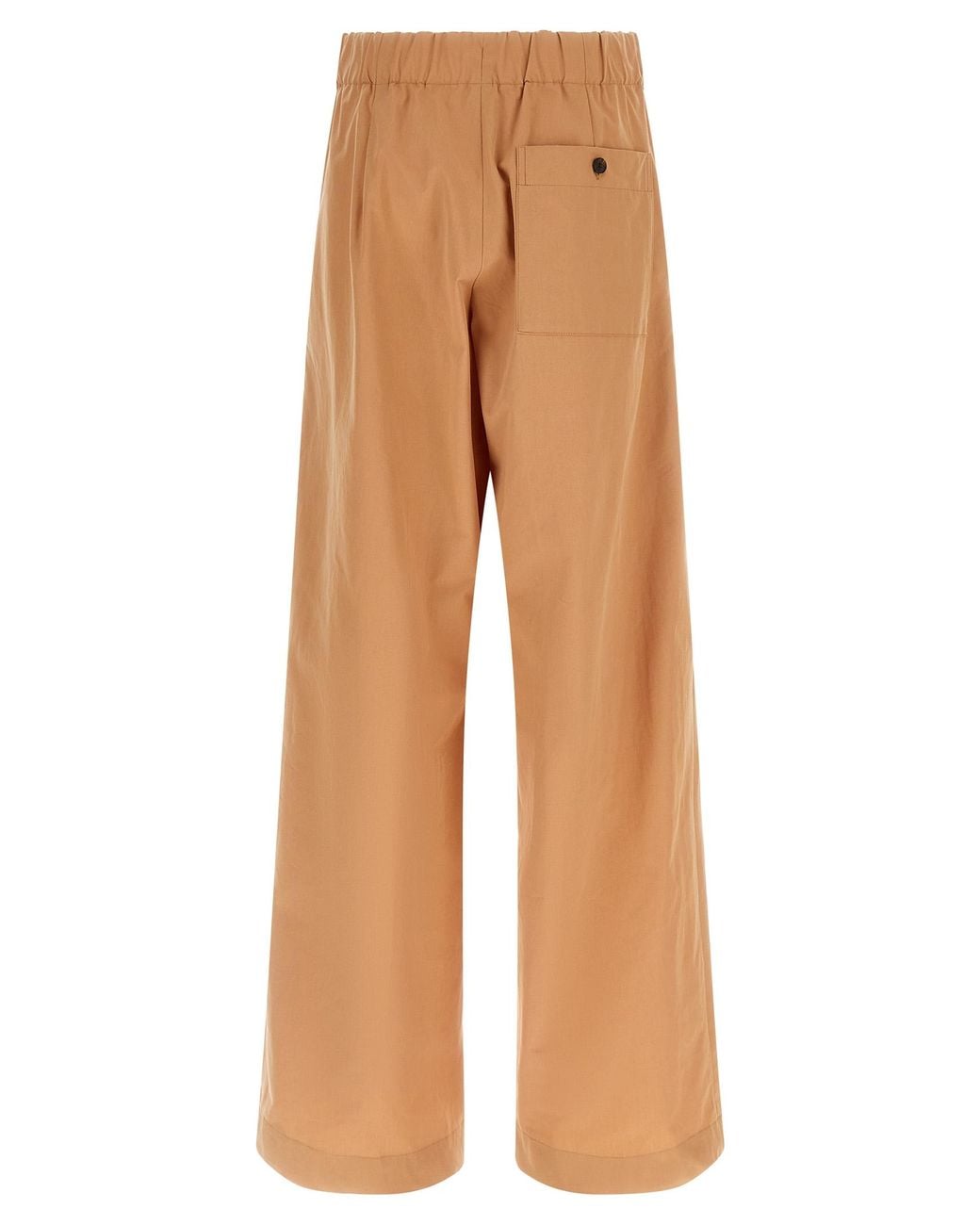 Dries Van Noten Natural Straight Elasticated Pants