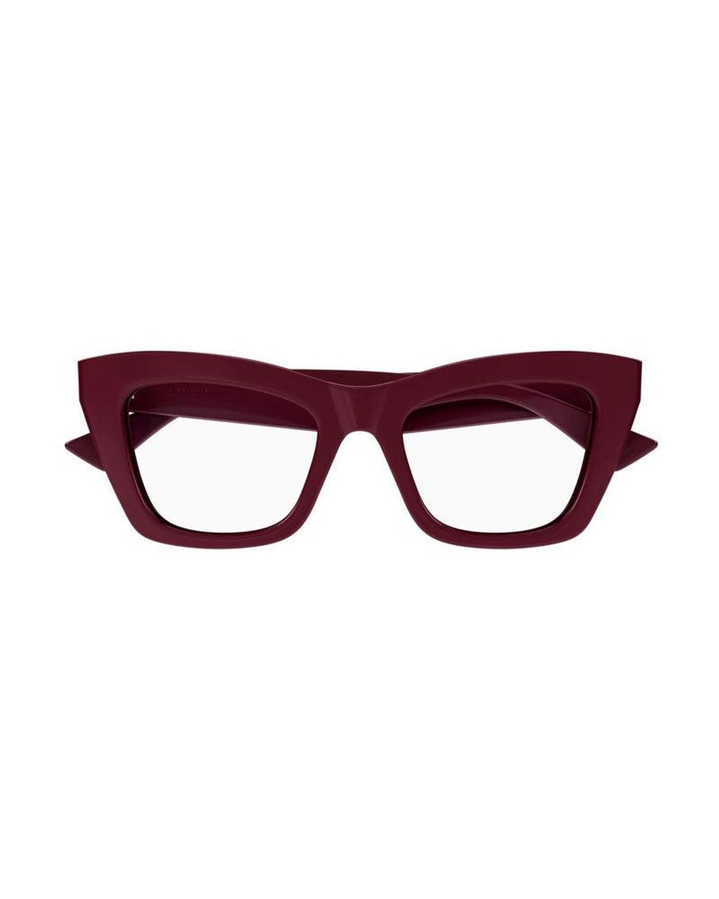 Bottega Veneta Red Eyeglasses Cat Eye Full Rim, Havana Frame And Clear Demo Lenses Lens Bv1215O002