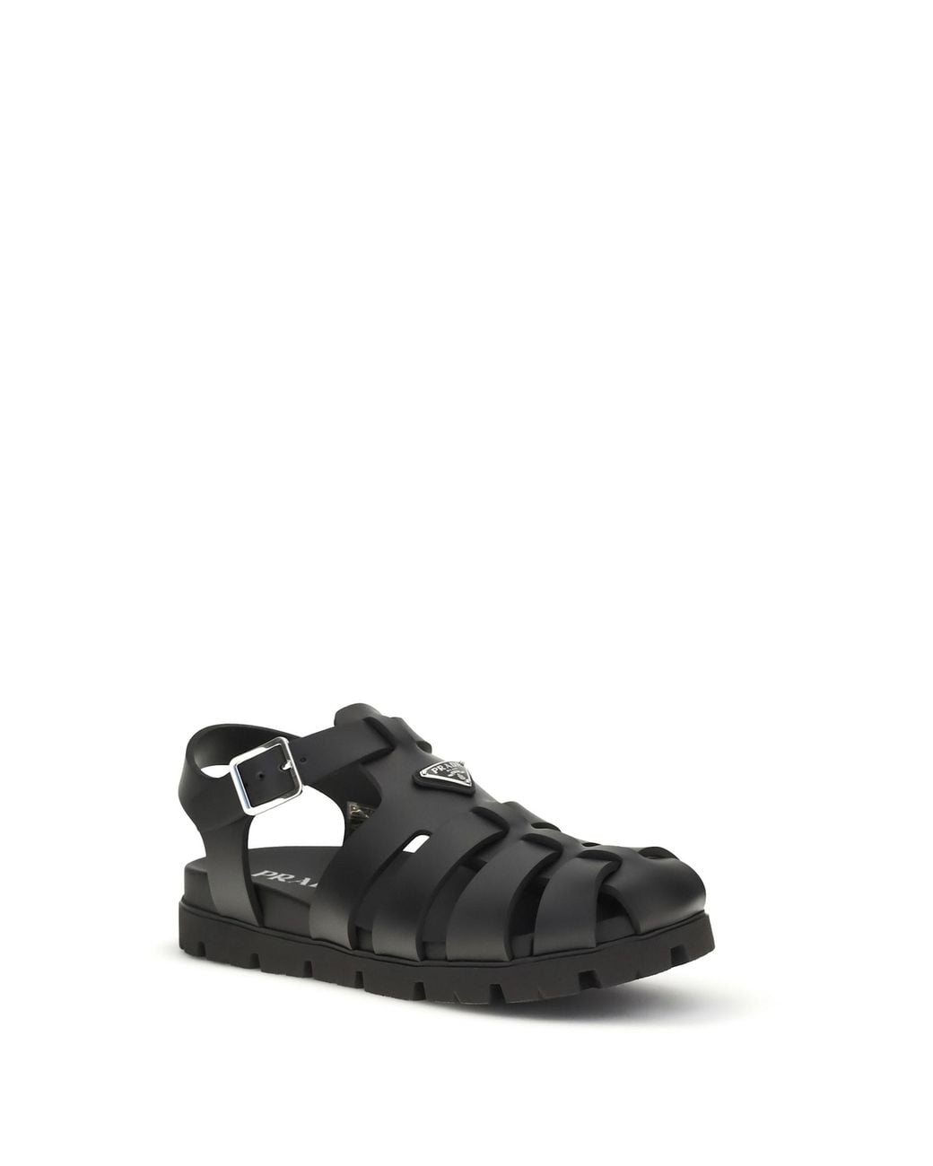 Prada White Rubber Cage Sandal for men