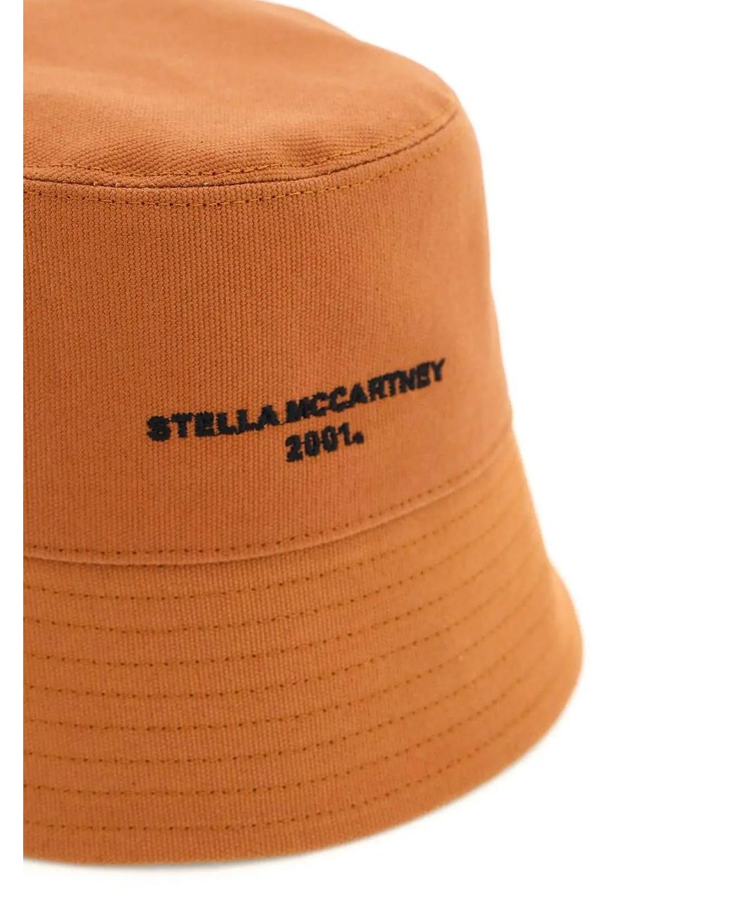 Stella McCartney Orange Eco Cotton Logo Bucket Hat