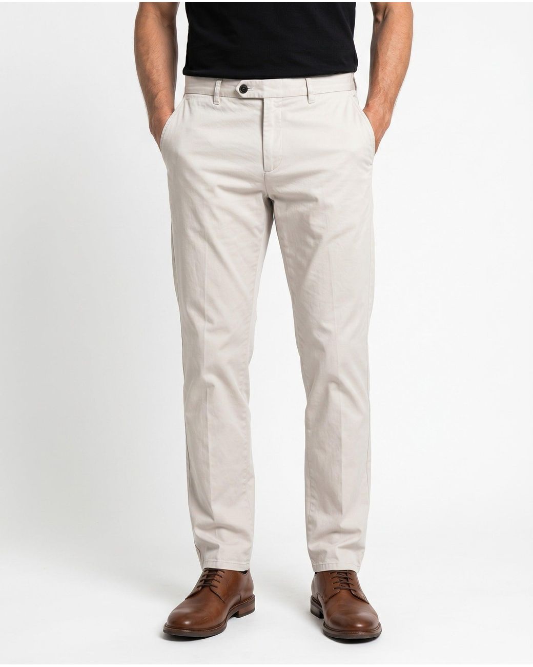 Brunello Cucinelli White Light Tailored Trousers for men