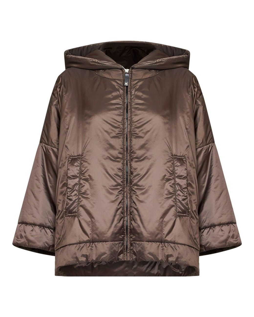 Max Mara Brown Hooded Padded Jacket Mtcfiore Puffer