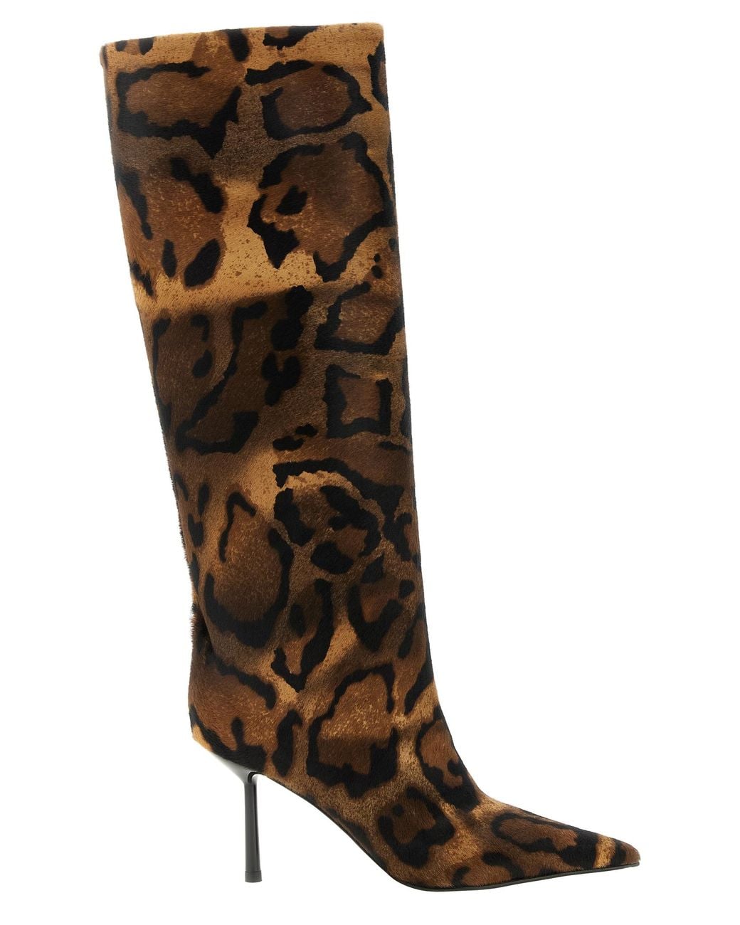 Le Silla Brown Le Silla Leopard-Print Calf Boot