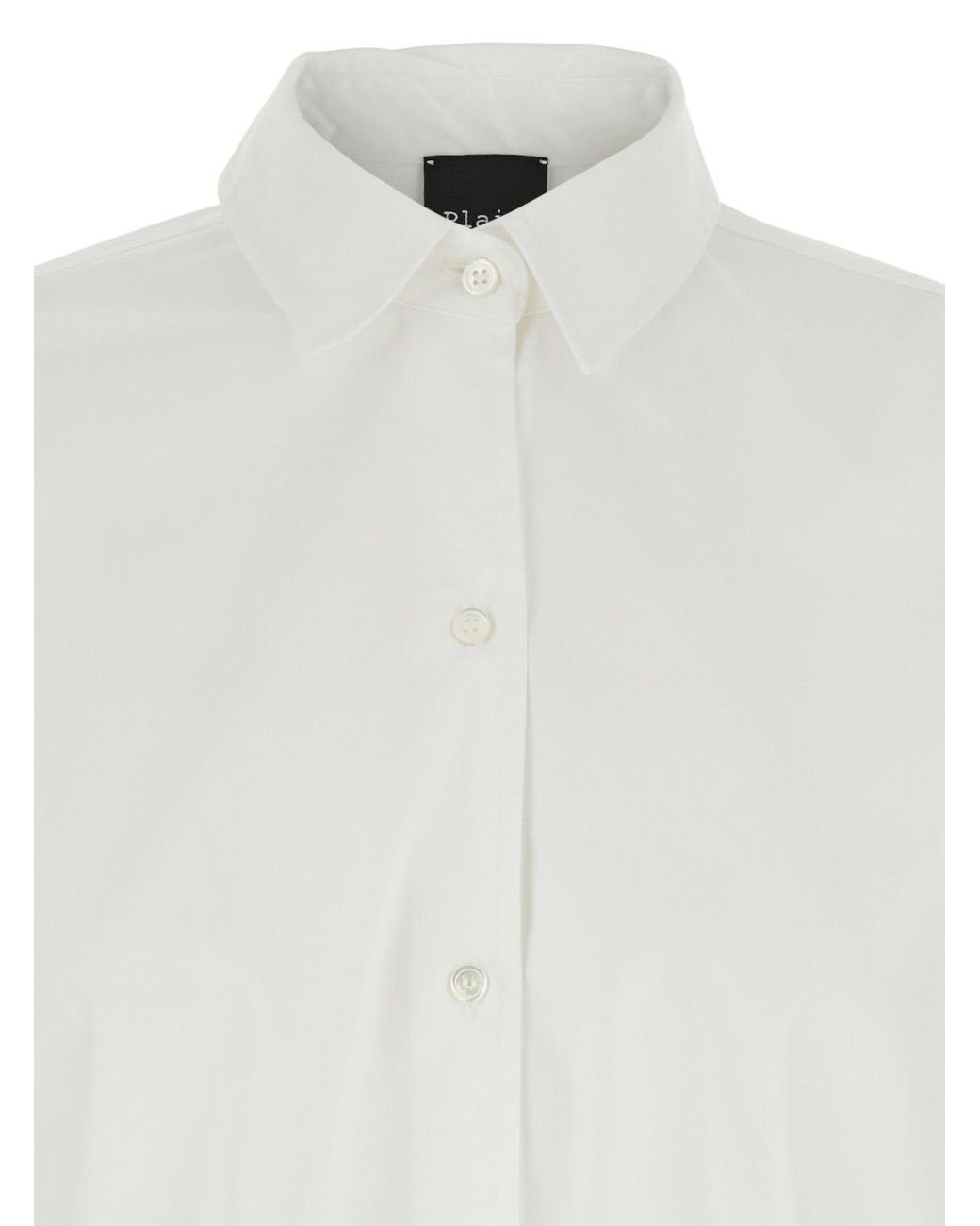Le Plain White Shirt With Classic Collar