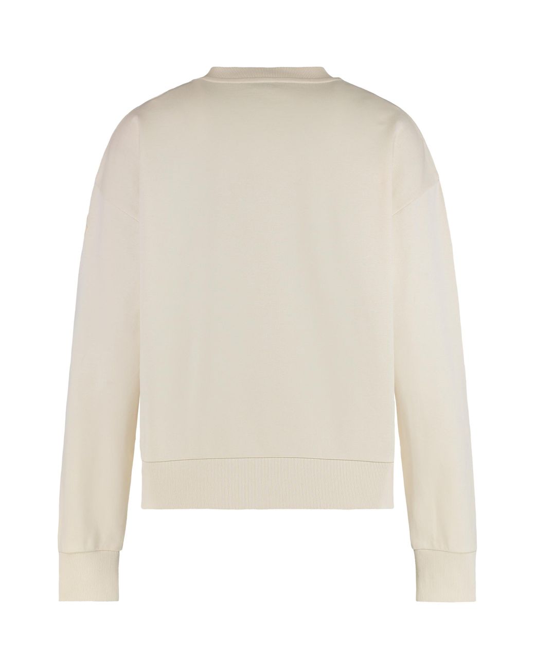 Moncler White Hoodie With Embroidered Logo Cotton Sweatshirts