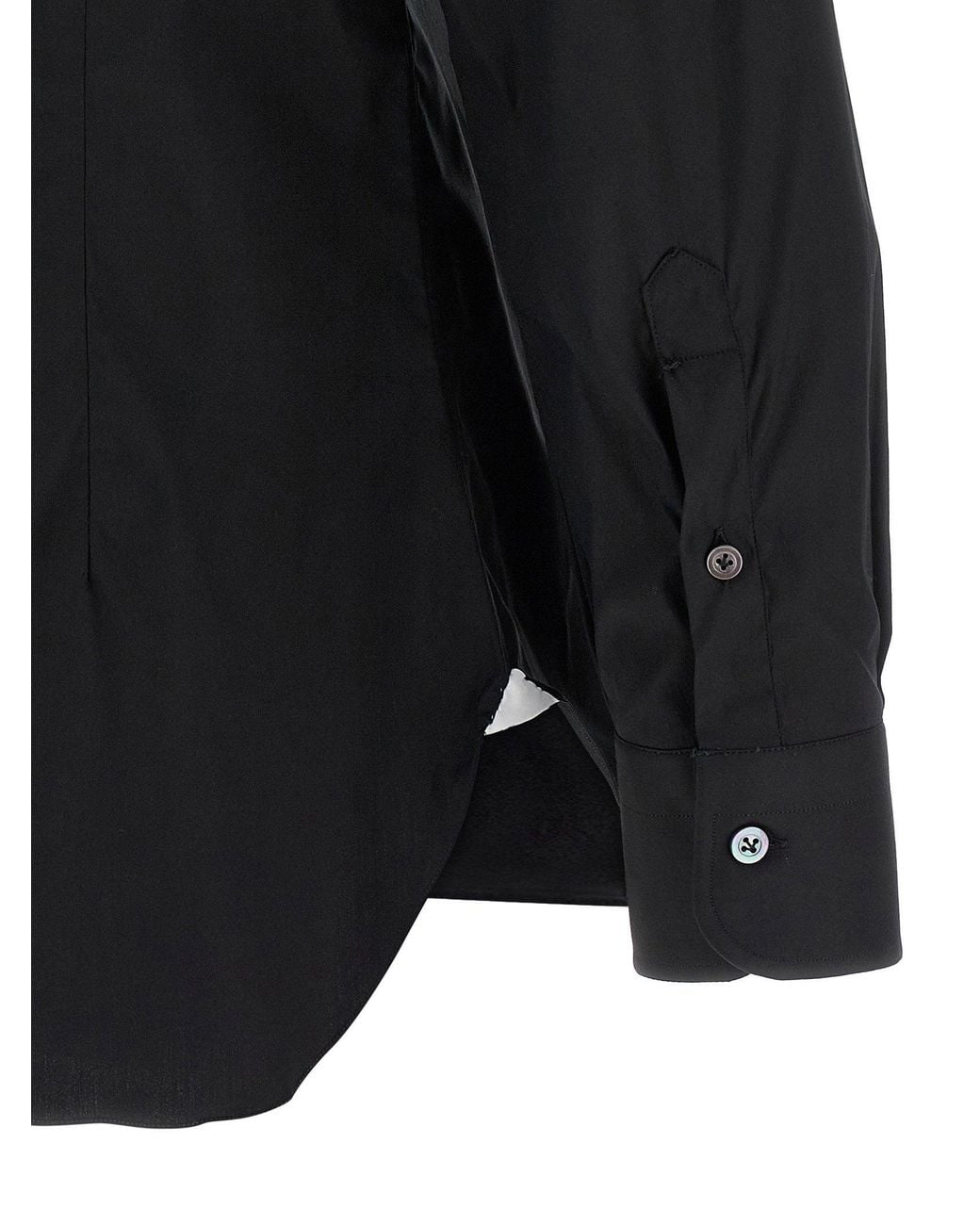 Barba Napoli Black Stretch Cotton Shirt