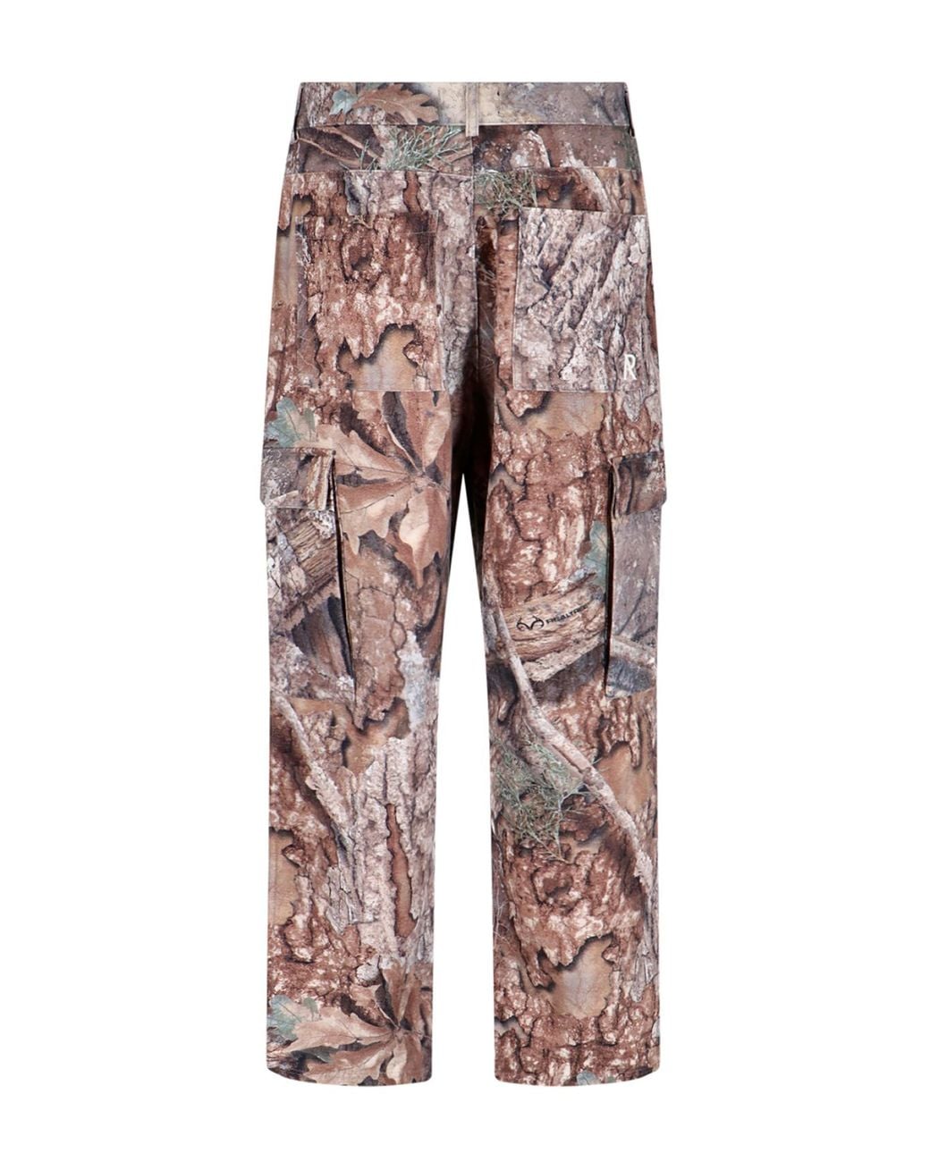 Represent Green Cargo Trousers Real Tree Camo Cotton for men