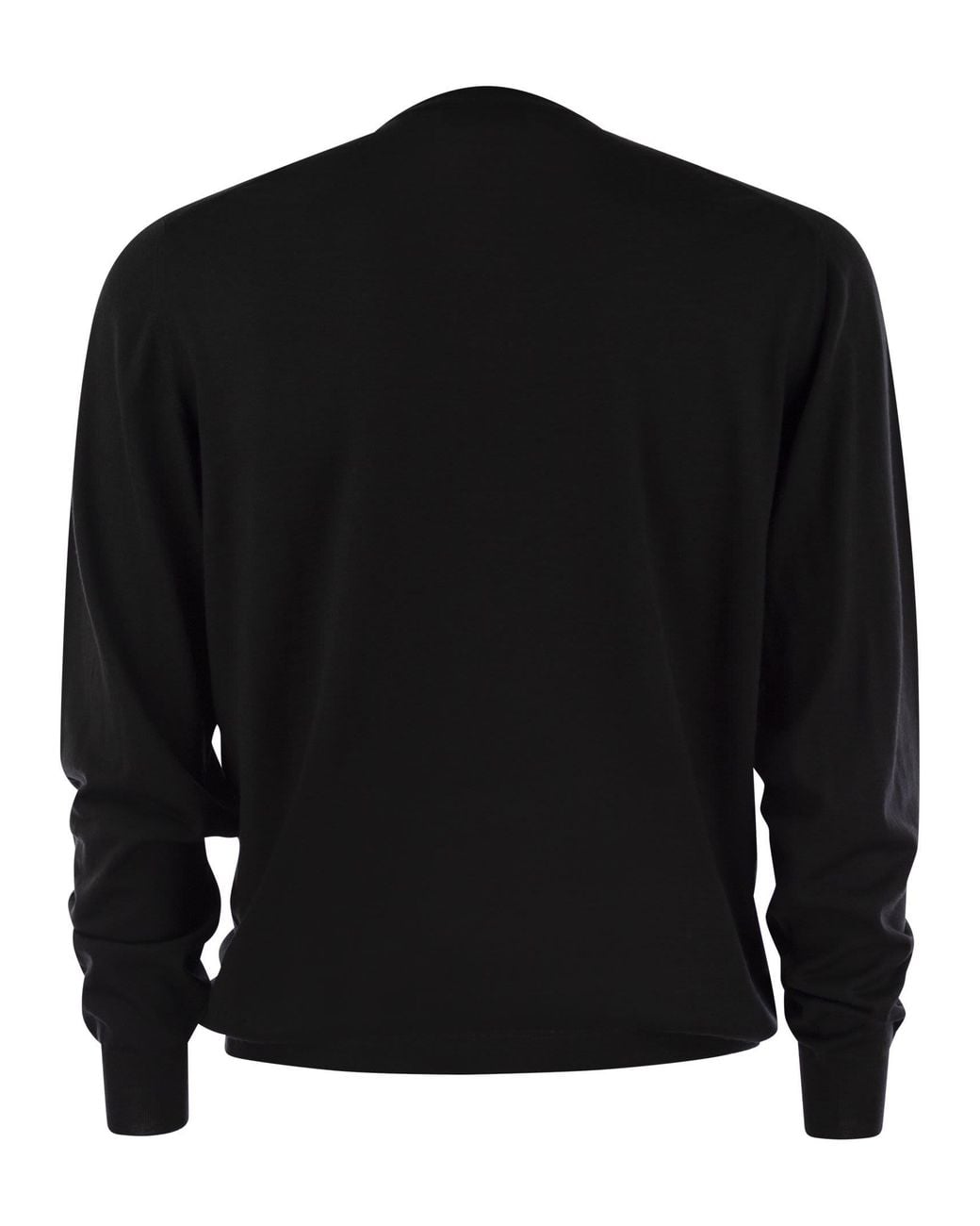 Fedeli Black Crew-Neck Sweater for men