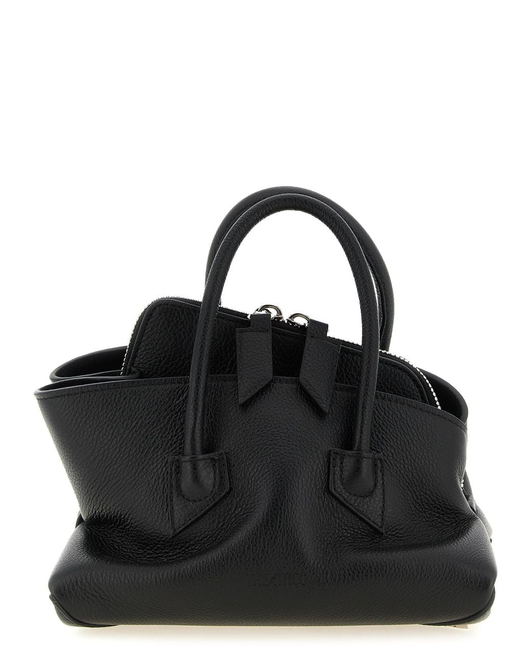 The Attico Black Bovine Leather Handbag Bag