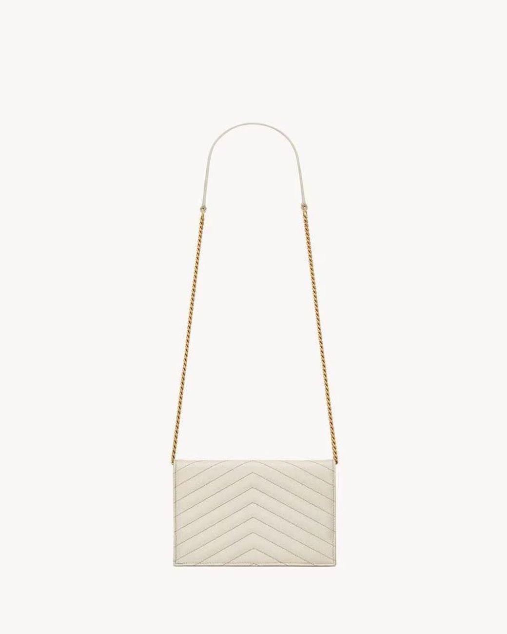 Saint Laurent Natural Saint Laurent Pocket Sl Shoulder Bag — Ivory