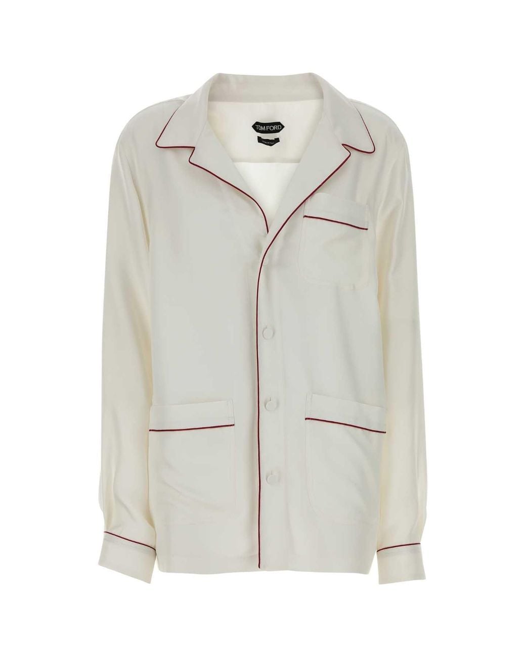 Tom Ford Gray Tom Ford Silk Pajama-Style Shirt