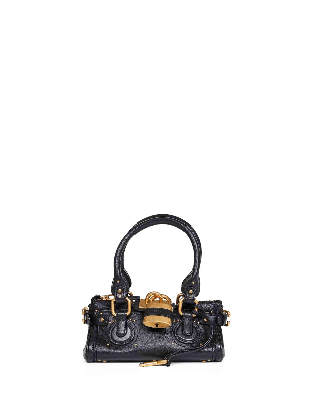 Chloé Blue Handbag Paddington Buffalo Leather Shoulder Bags