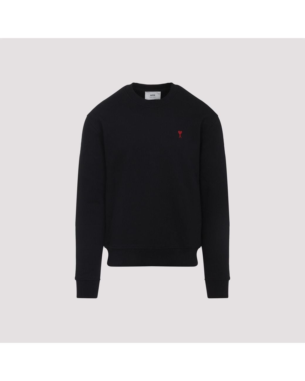 AMI Black Cotton Sweatshirt for men
