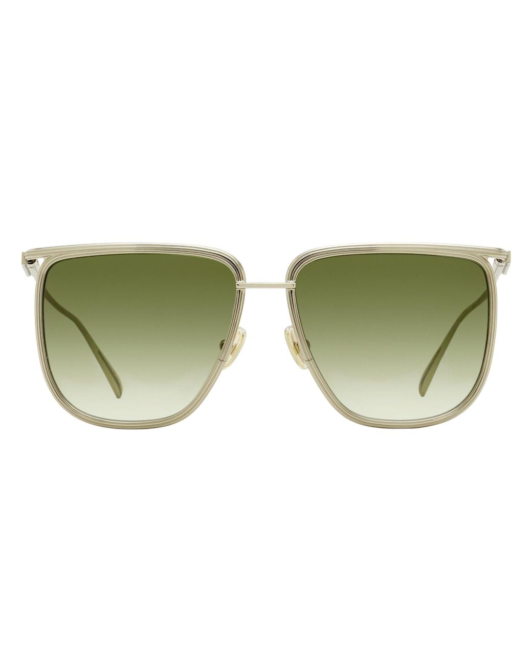 Ferragamo Green Oversized Square Sunglasses Sf324S 750 58Mm Metal