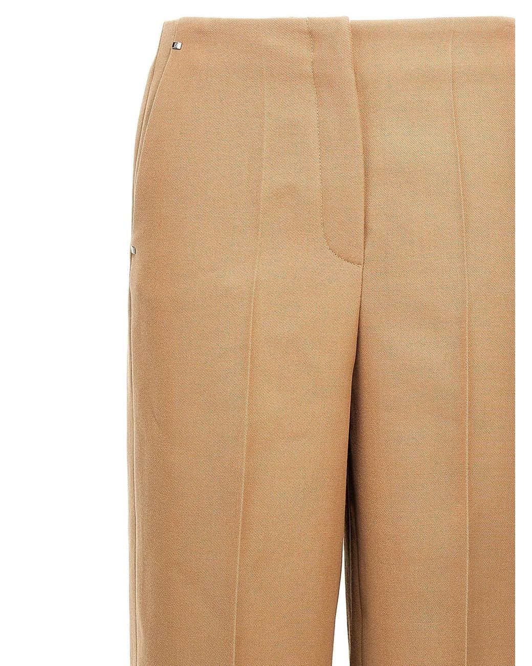 Fendi Natural Grain De Poudre Wool Trousers