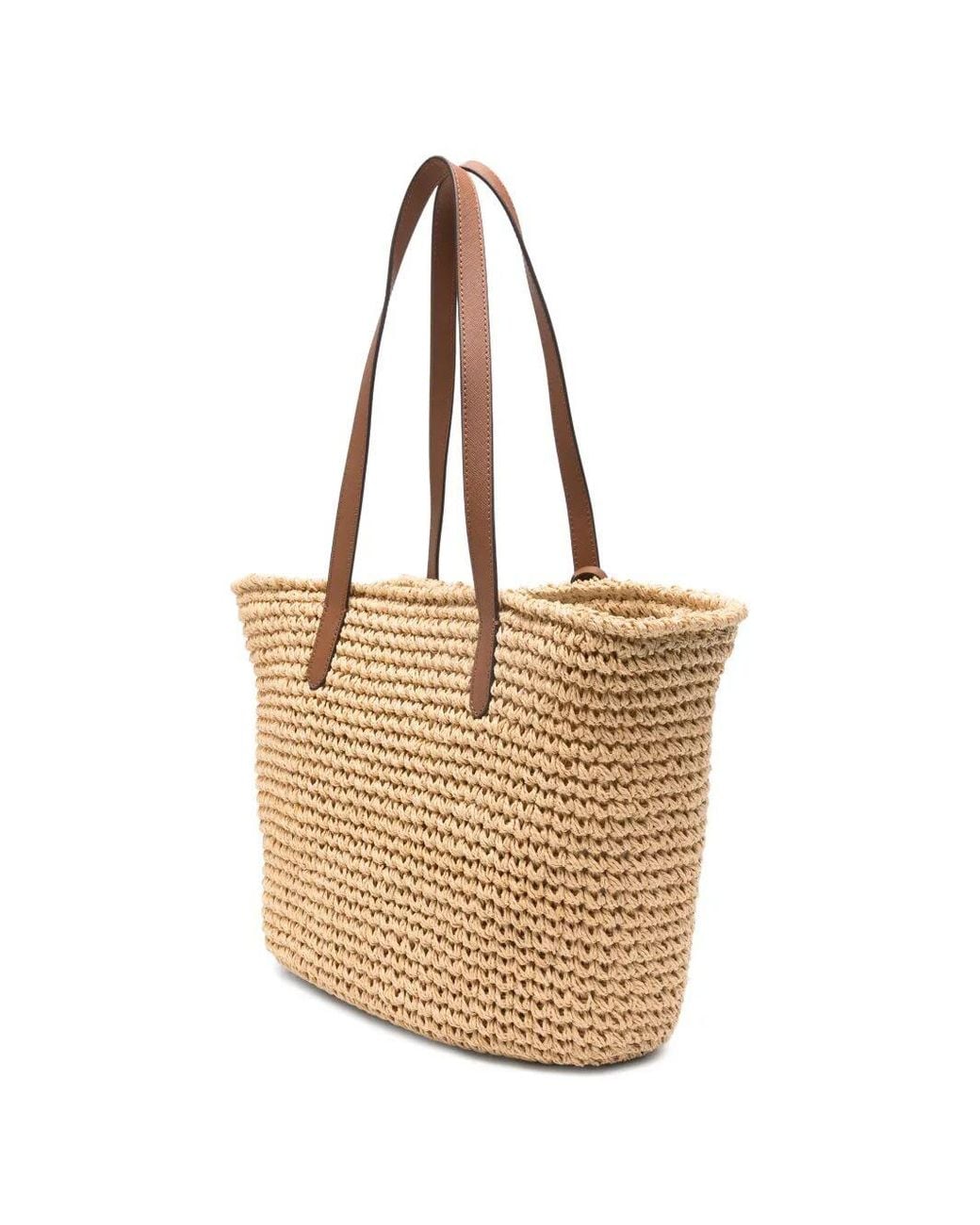 Ralph Lauren Natural "Lainey" Large Tote Bag