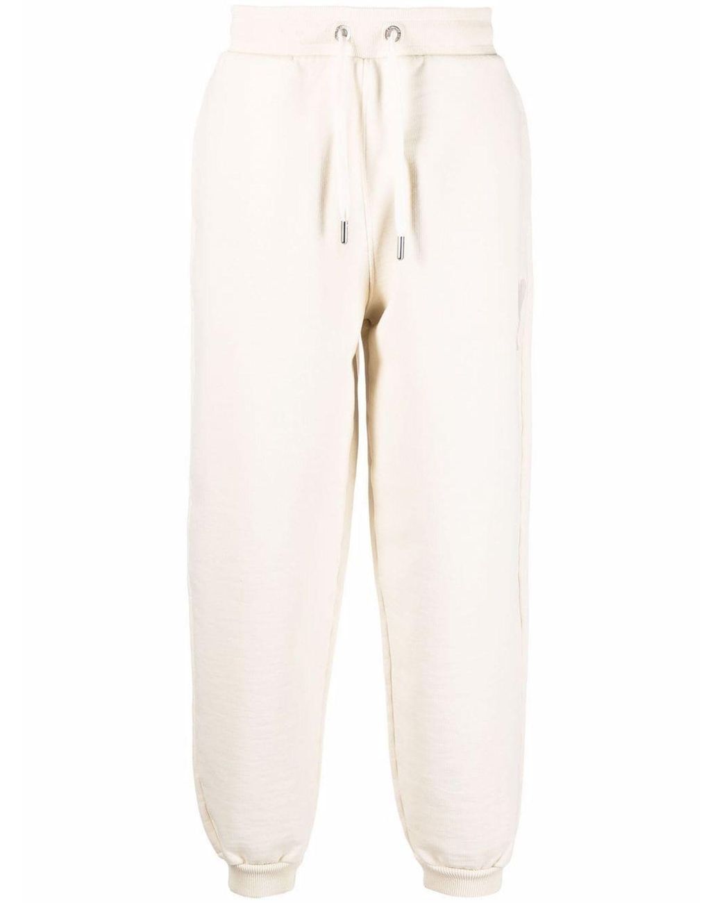 AMI Cream White Organic Cotton Track Pants in Beige (Natural) for Men | Lyst