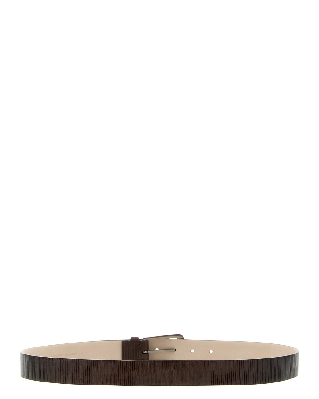 Brunello Cucinelli White Leather Regular Belt