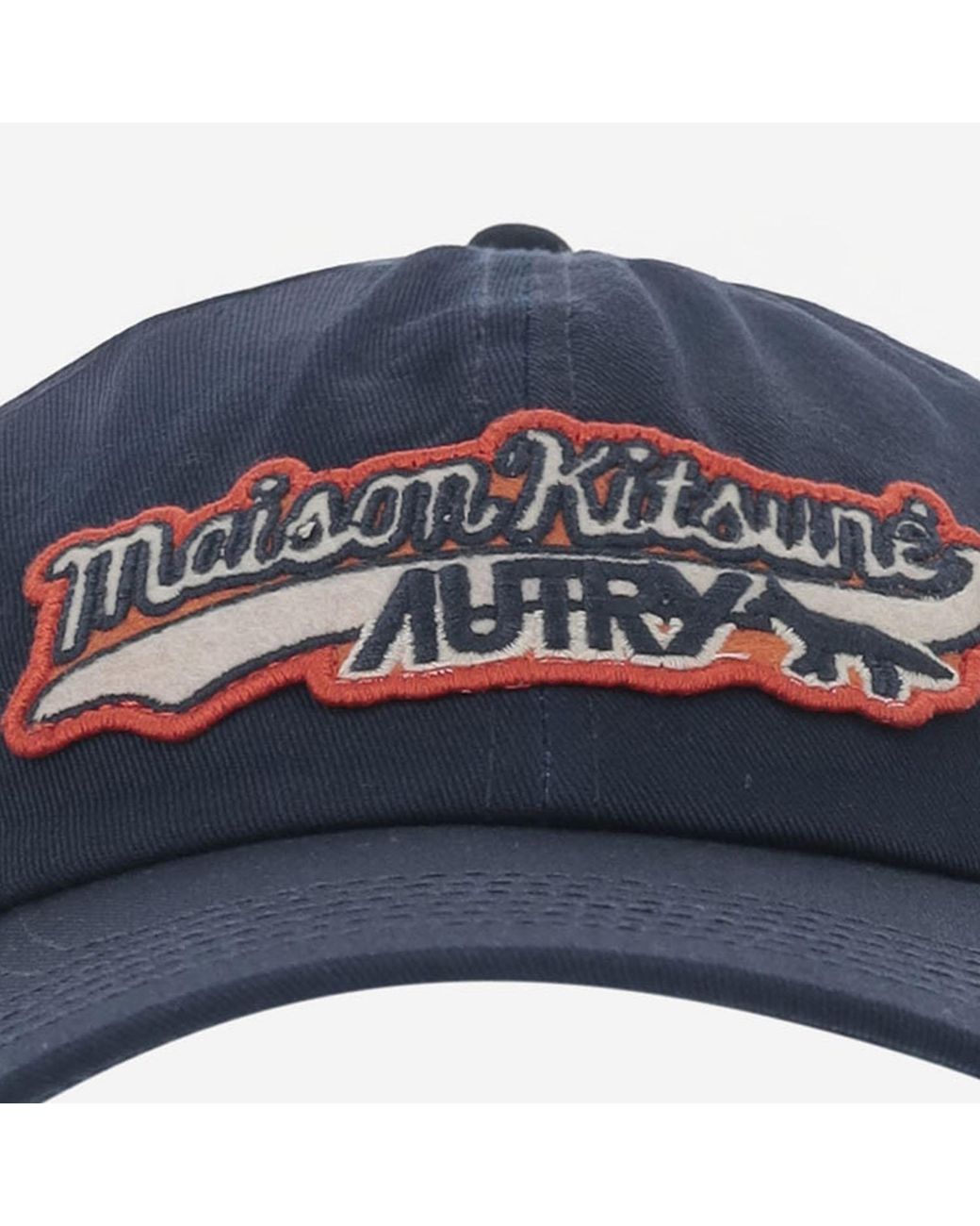 Autry Blue X Maison Kitsuné Baseball Cap Cotton Hat for men