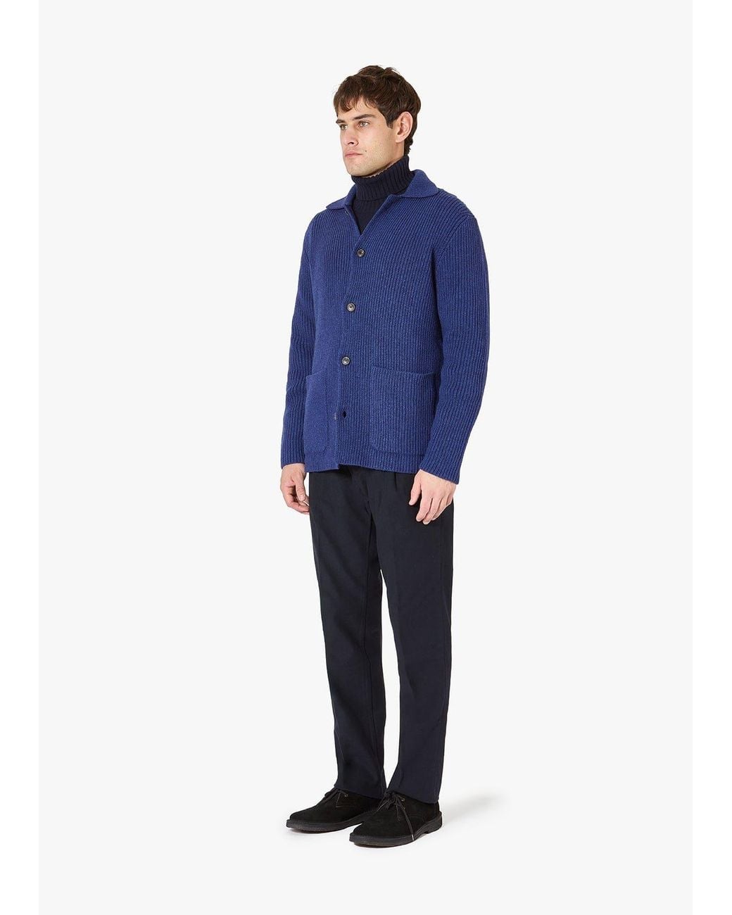 Doppiaa Blue Aamone Knitted Jacket for men