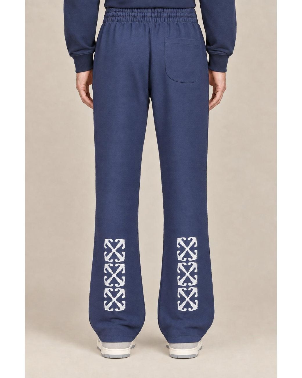 Off-White c/o Virgil Abloh Blue Cotton Sweatpants Clothing for men