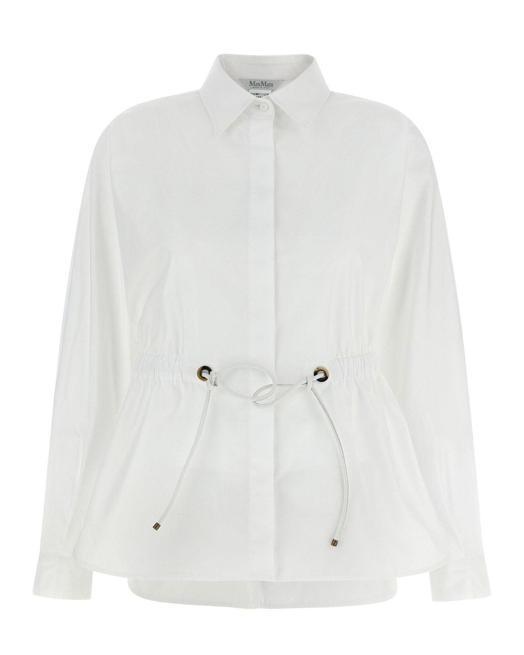 Max Mara White Cotton Poplin Shirt