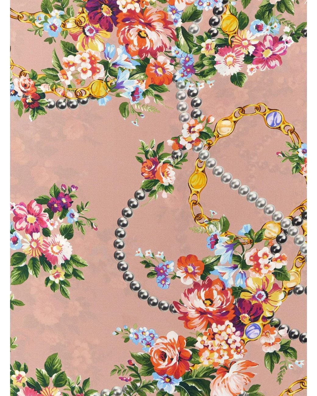 Dolce & Gabbana Gray Dolce & Gabbana Mazzolini Di Fiori Scarf