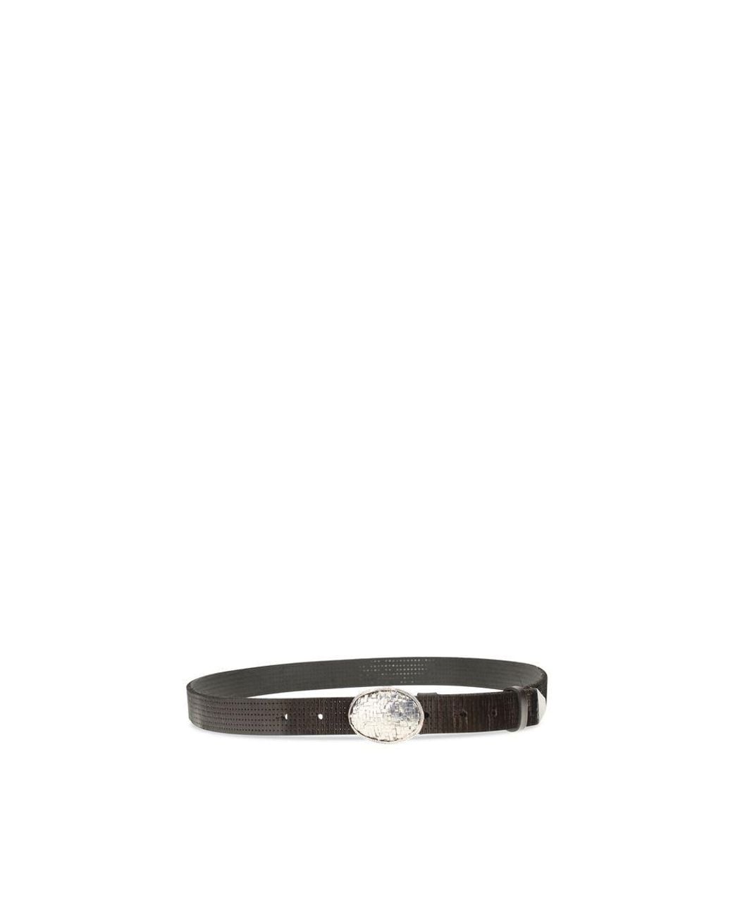 Brunello Cucinelli Black Calf Leather Bos Taurus Regular Belt for men