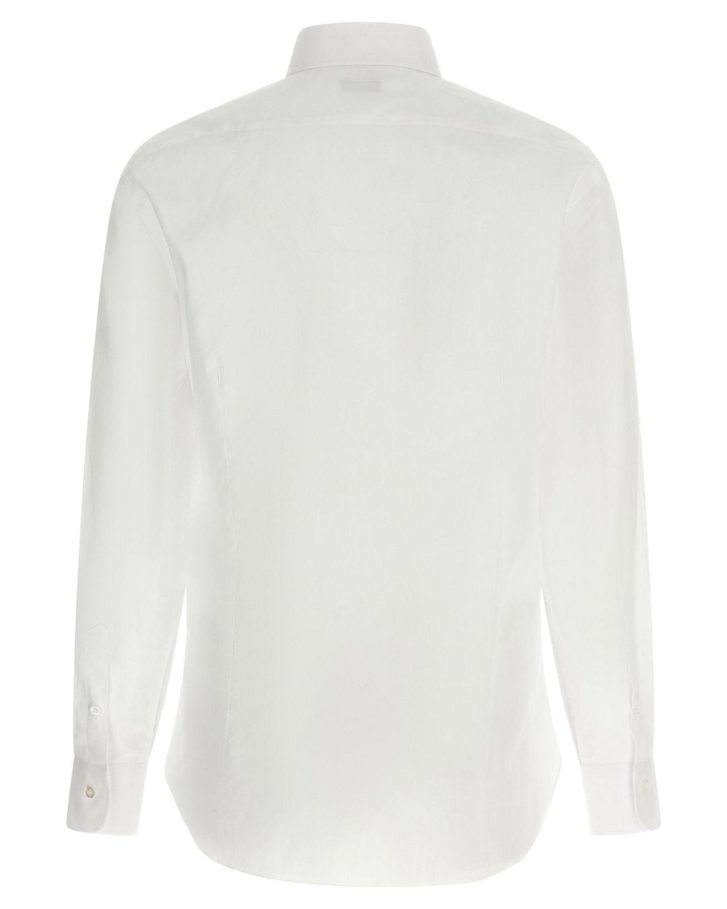 Barba Napoli White Hand-Stitched Cotton Shirt for men