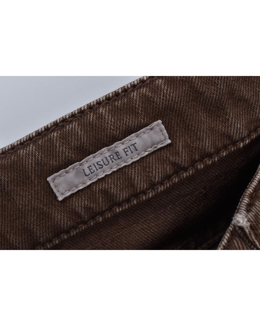 Brunello Cucinelli Brown 'S5 Pocket Leisure Fit Denim Trousers for men