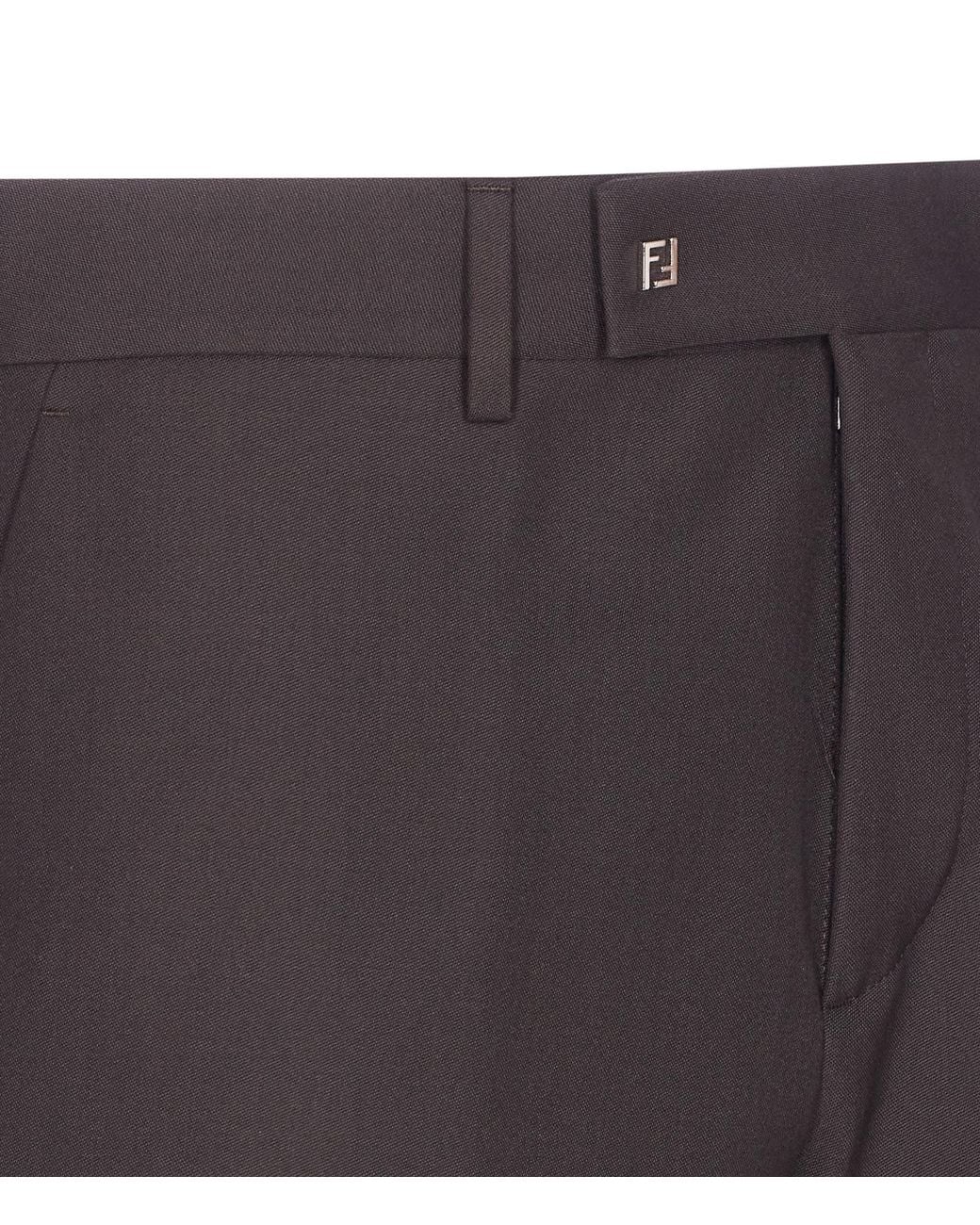 Fendi Blue Trousers Polyester for men