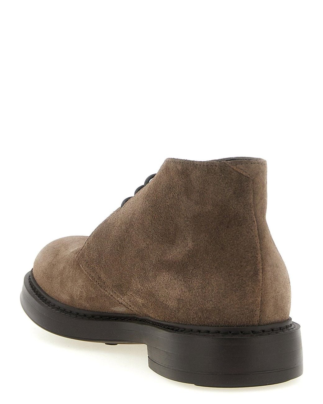 Doucal's Brown Suede Chukka Boot for men