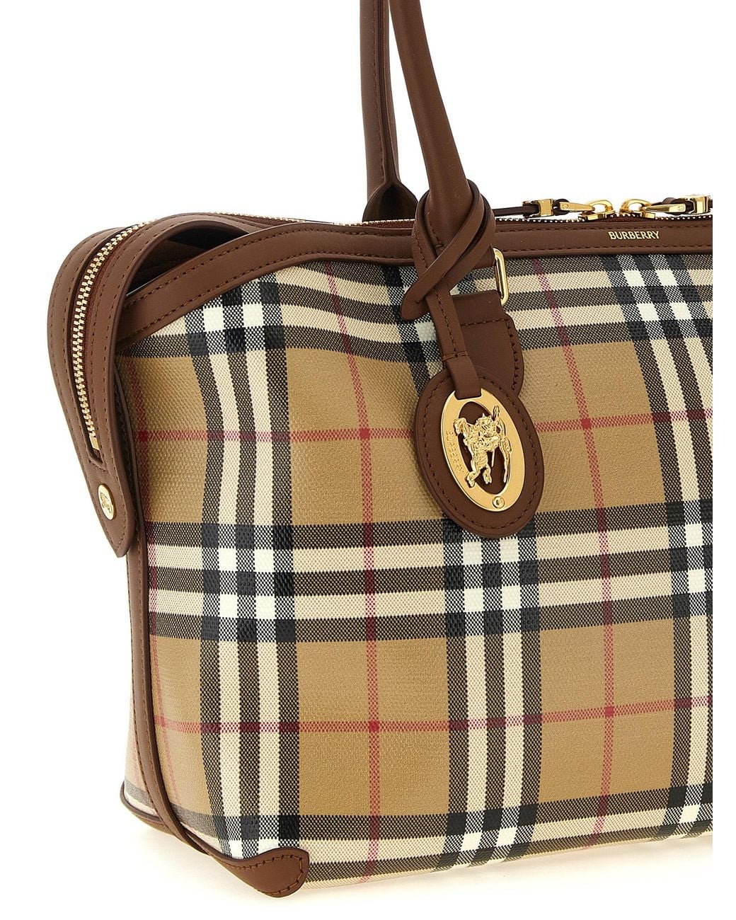 Burberry Metallic Cotton Tote Bag