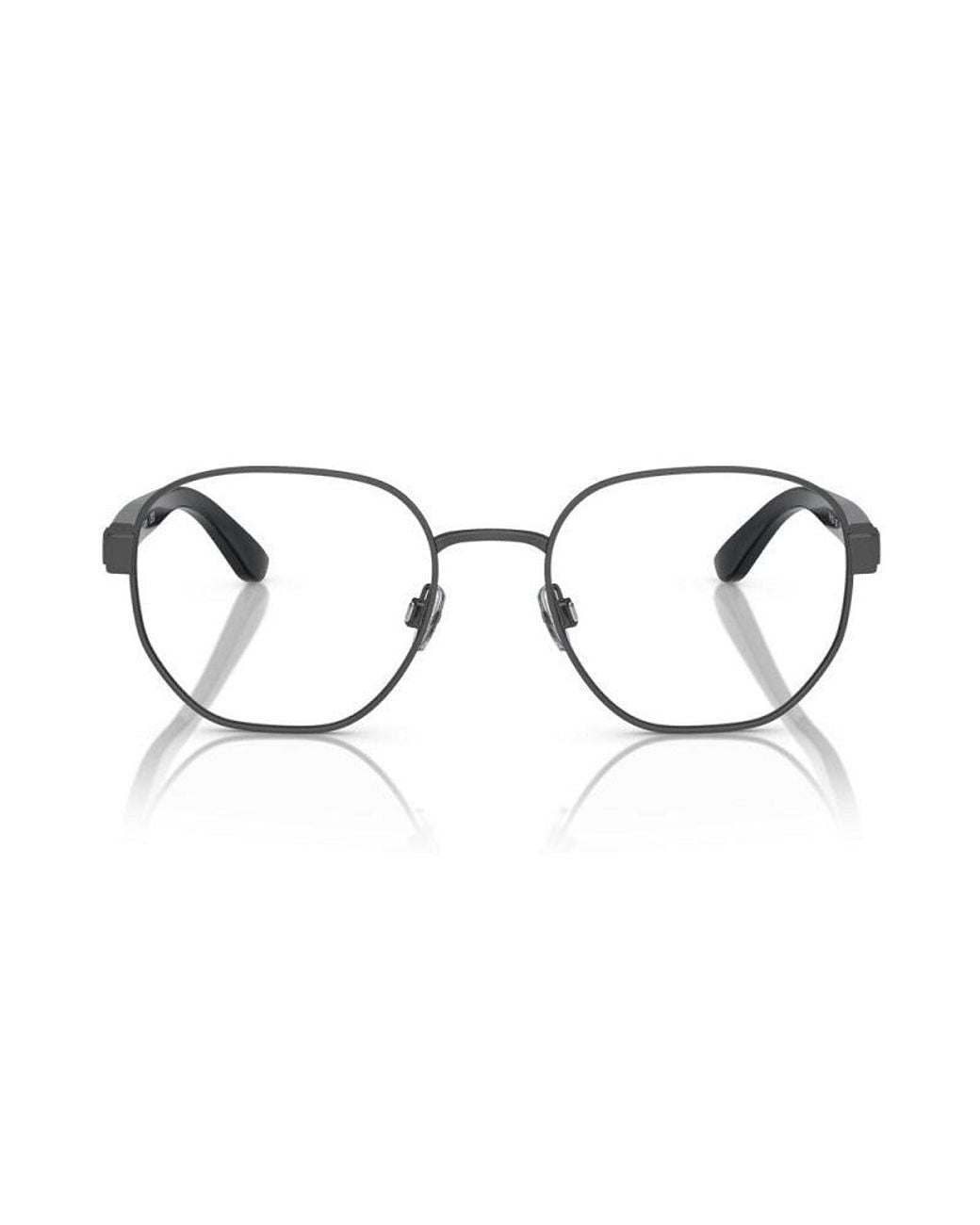 Polo Ralph Lauren Brown Eyeglasses Rectangle Full Rim, Semi Shiny Dark Gunmetal Frame And Clear Demo Lenses Lens Ph12249307 Sunglasses for men