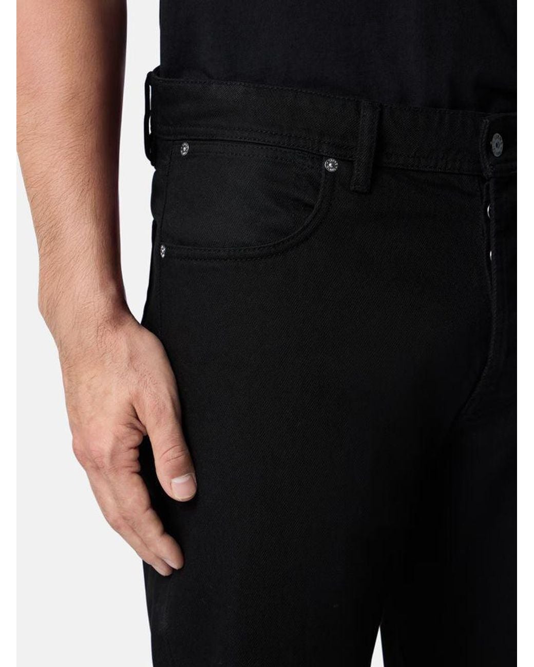 Stone Island Black Stone Island Five-Pocket Denim Jeans for men