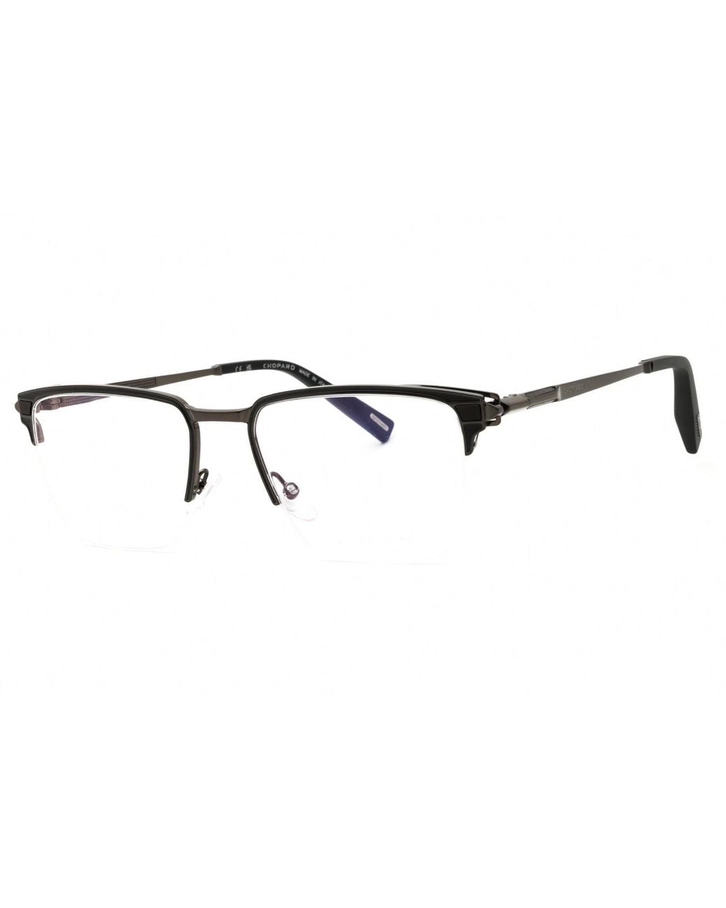 Chopard Black Chopard Vchl20V Rectangular Metal Frame Eyeglasses